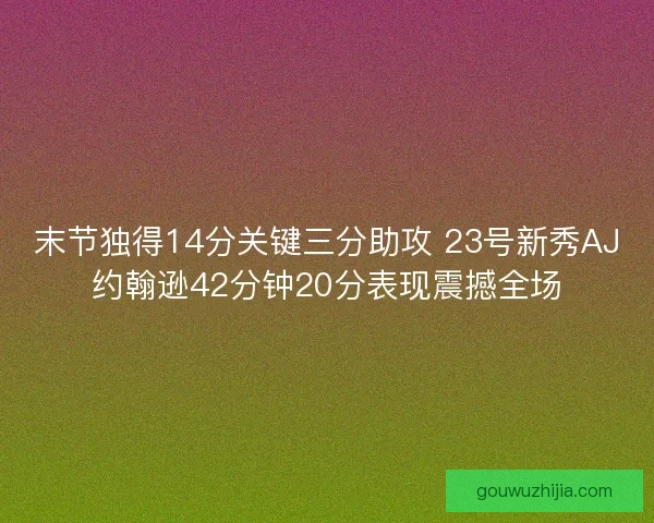 末节独得14分关键三分助攻 23号新秀AJ约翰逊42分钟20分表现震撼全场